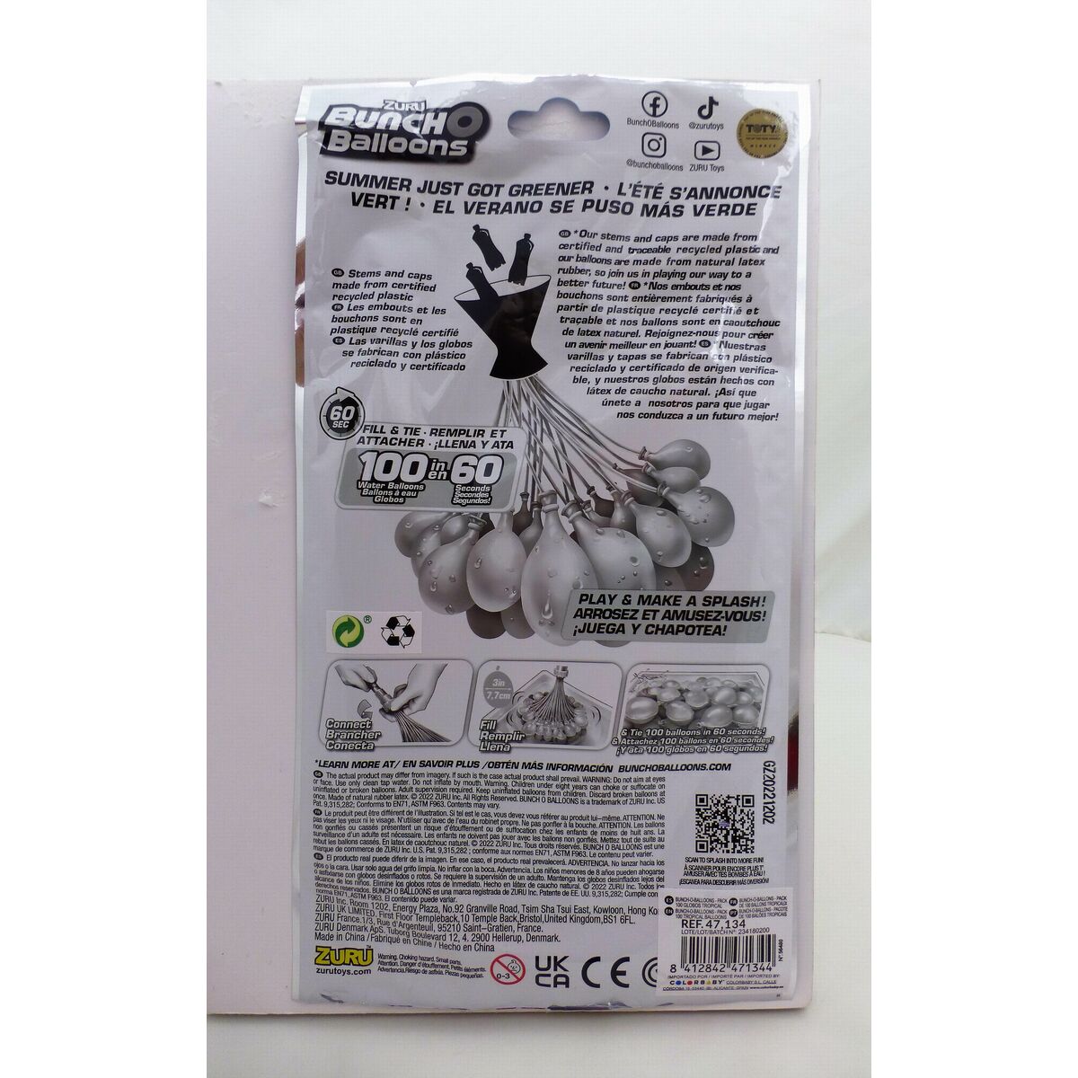 Water Balloons with Pump Zuru Bunch-o-Balloons 24 Units