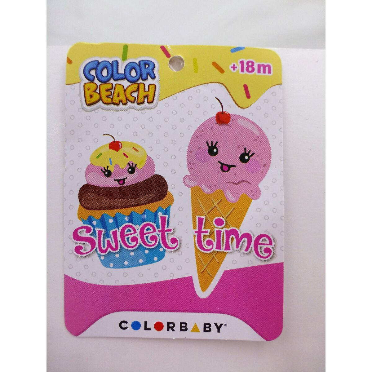 Beach toys set Colorbaby 15 Pieces Moulds Ice cream Cupcake (24 Units)