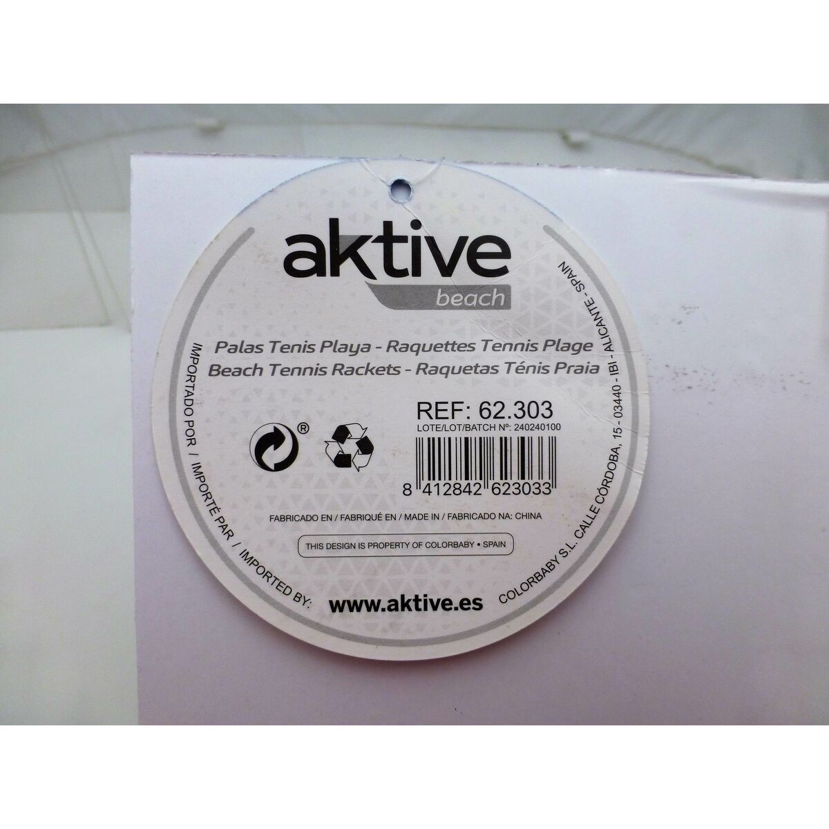 Beach Spades with Ball Aktive Wood 19,5 x 38 cm (24 Units)