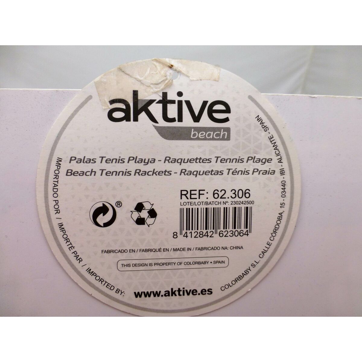 Beach Spades with Ball Aktive Hawai Wood 23,5 x 38 x 0,8 cm (12 Units)
