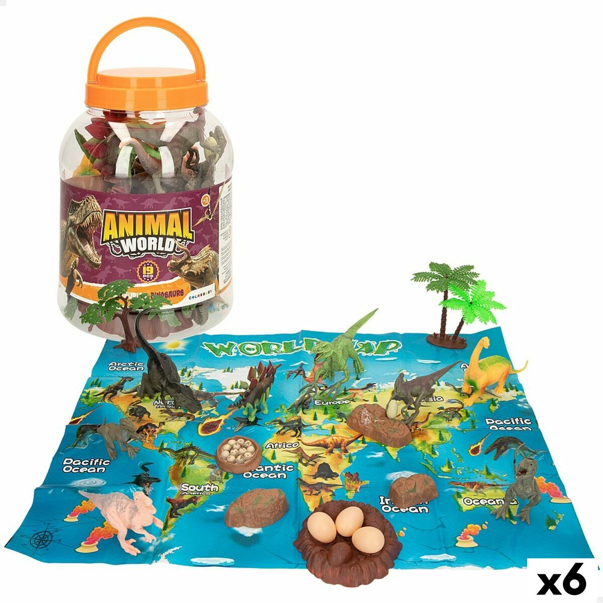 Playset Colorbaby 19 Pieces 6 Units 17 x 9 x 6 cm Dinosaurs Playset Colorbaby 19 Pieces 6 Units 17 x 9 x 6 cm Dinosaurs