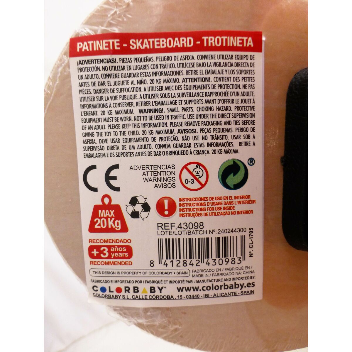 Skateboard Colorbaby (6 Units)