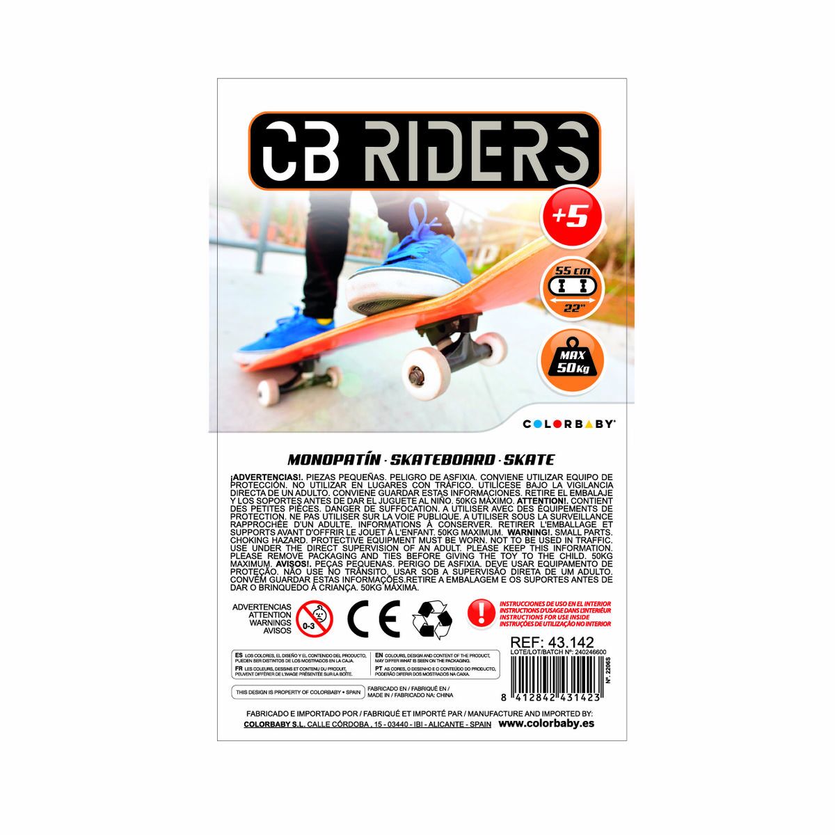 Skateboard Colorbaby (6 Units)