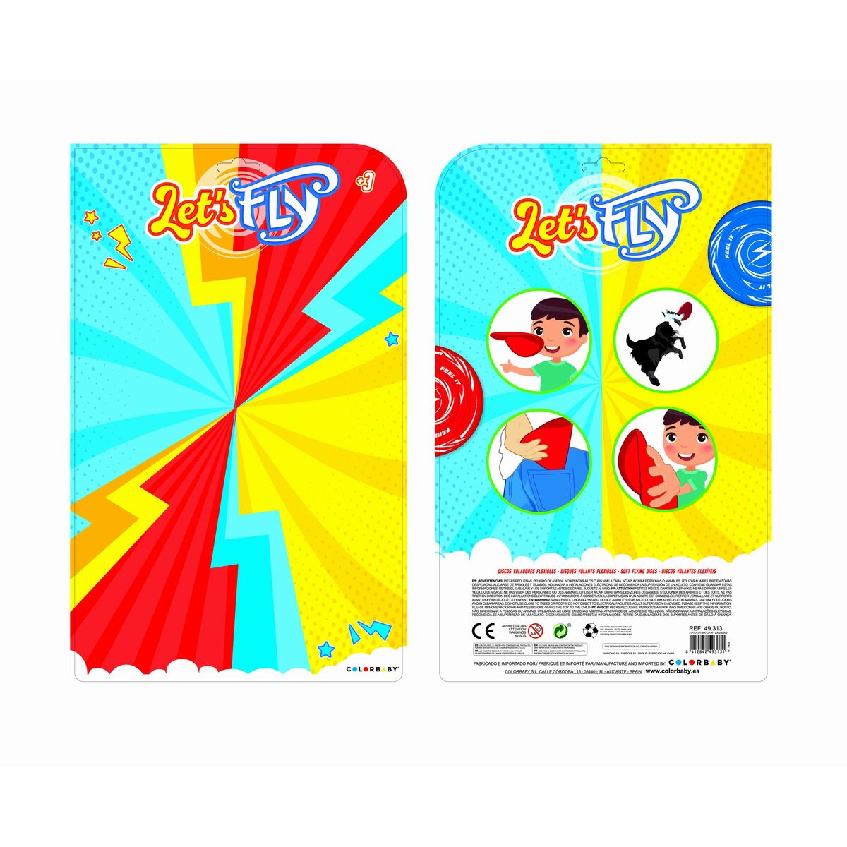 Frisbee Colorbaby Let’s fly Flexible Ø 18,5 cm 3 Pieces 12 Units