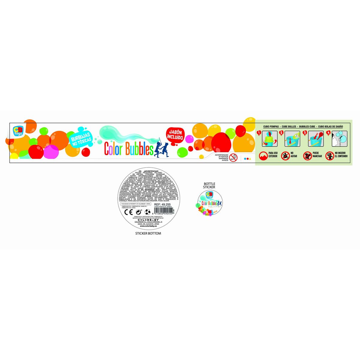 Bubble Blowing Game Colorbaby 240 ml 17,5 x 28 x 13,5 cm (6 Units)