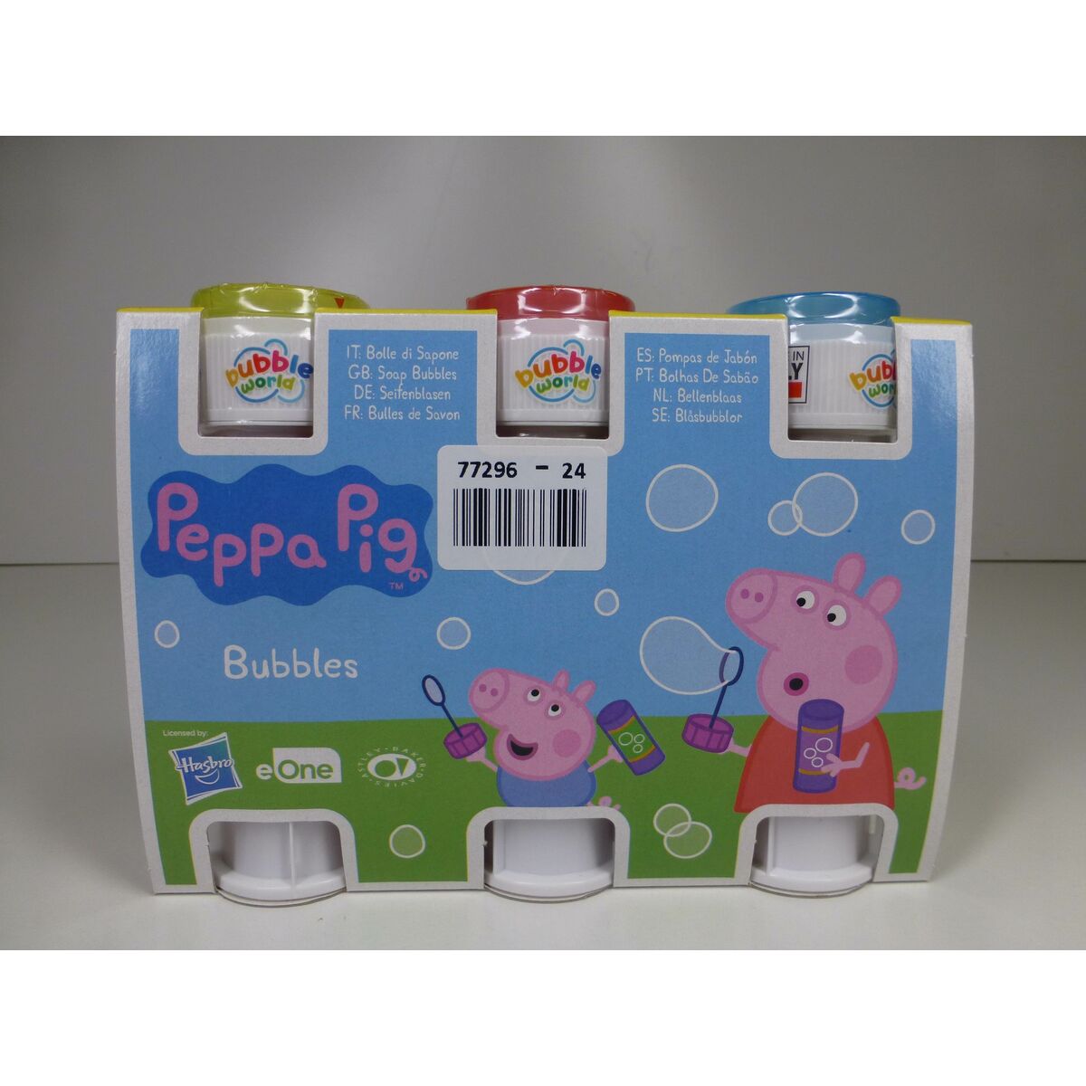 Bubble blower set Peppa Pig 3 Pieces 60 ml (24 Units)