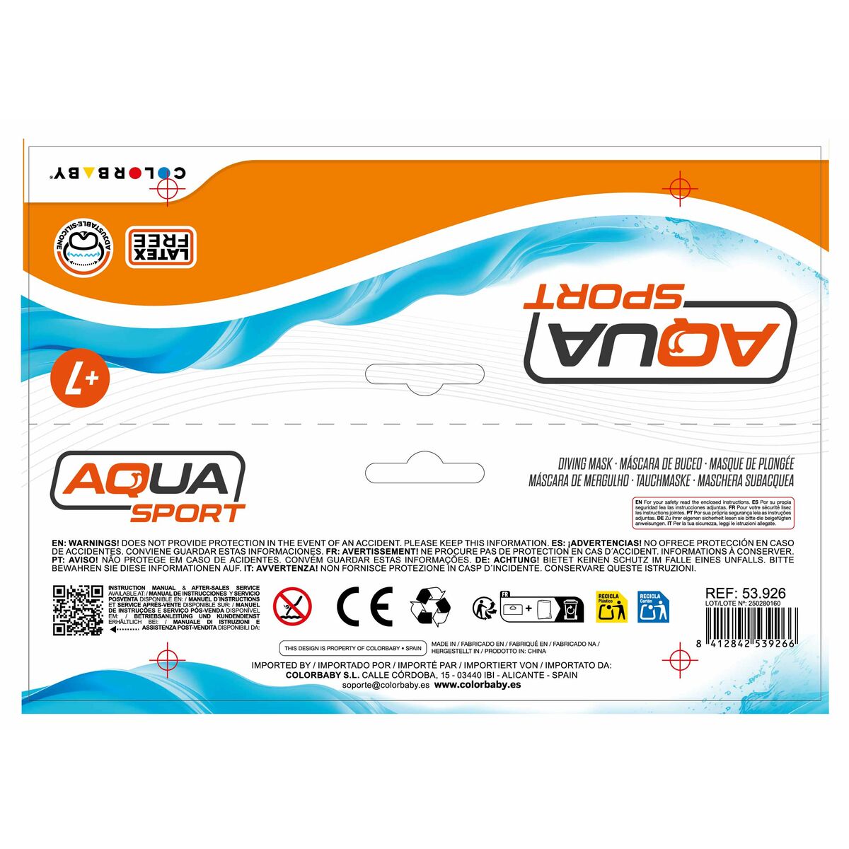 Diving Mask AquaSport (12 Units)