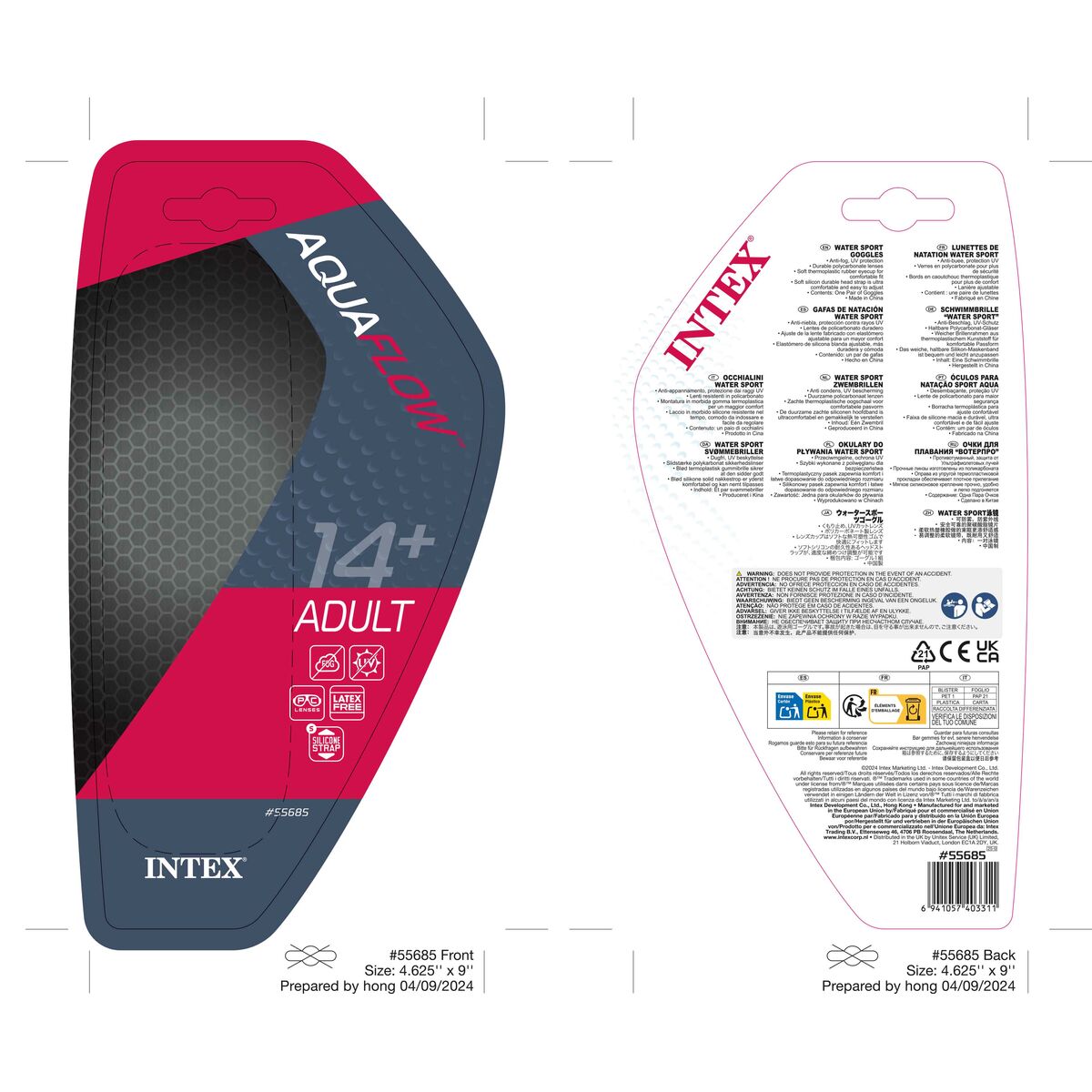 Children’s Swimming Goggles Intex (12 Units)