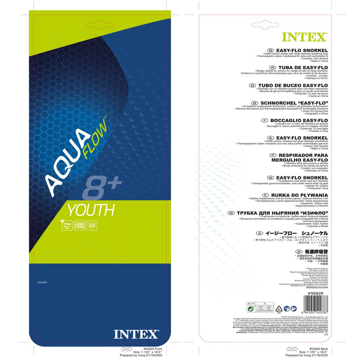 Snorkel tube Intex Easy Flow