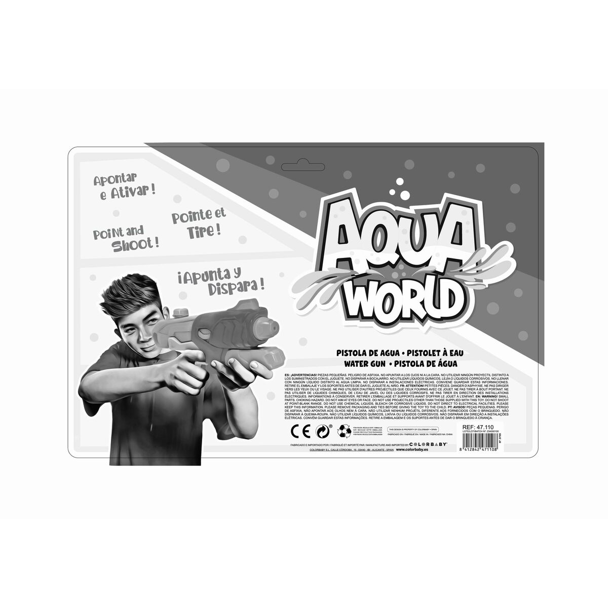 Water Pistol Colorbaby AquaWorld 29 x 17,5 x 6,5 cm (6 Units)
