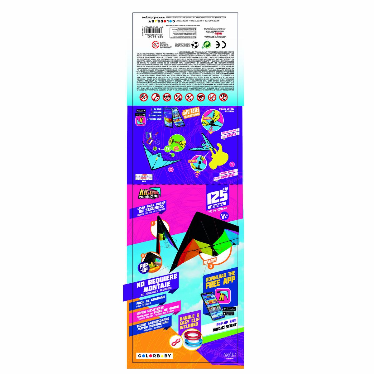 Comet Eolo Pop-Up Magic 125 x 72 cm Rainbow 12 Units