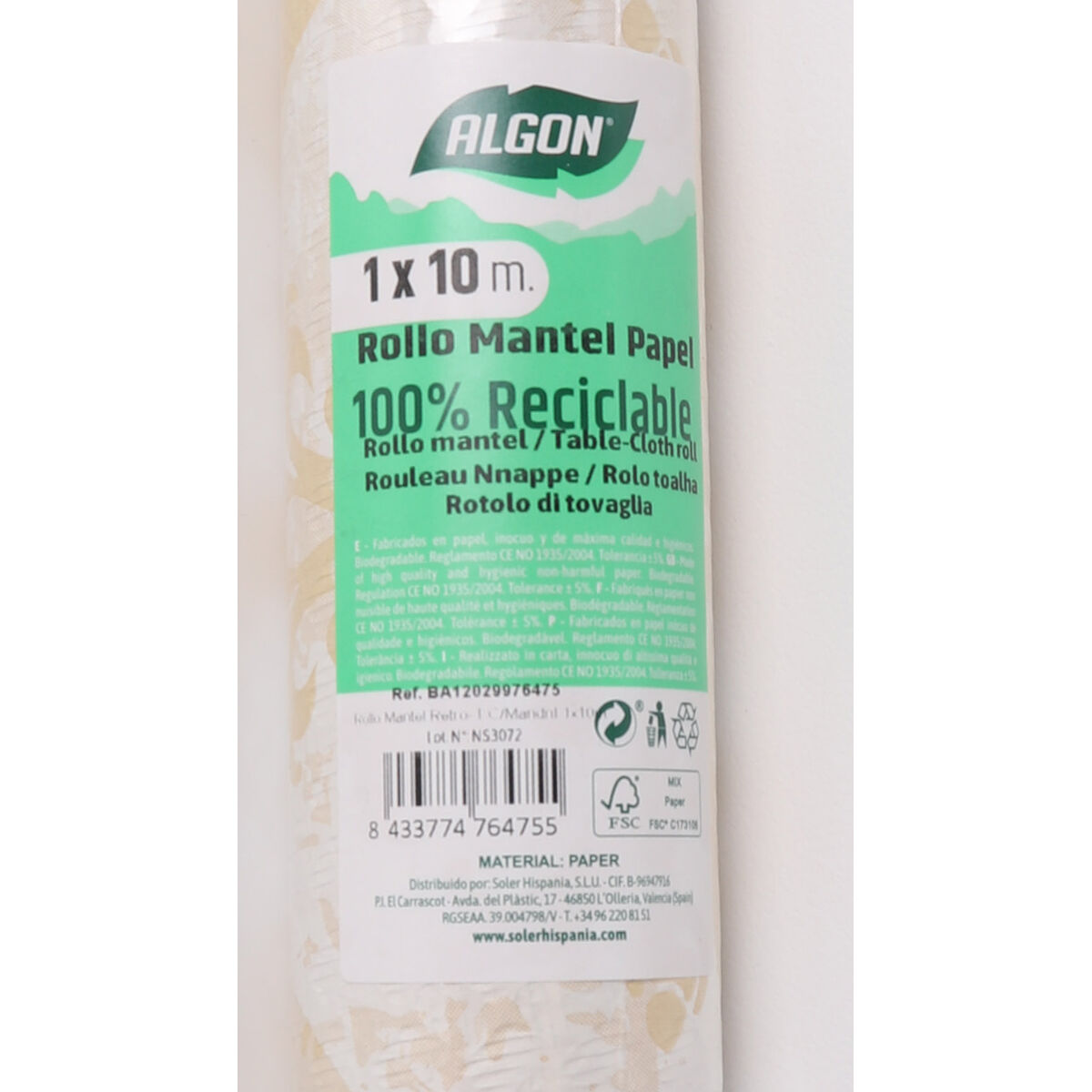 Tablecloth roll Algon Disposable Elegant 1 x 10 m (12 Units)