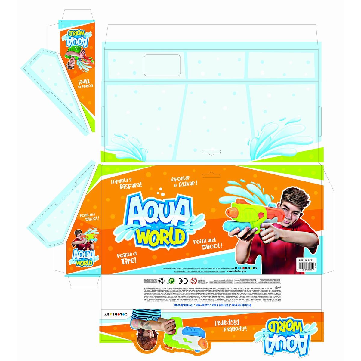 Water Pistol Colorbaby 34,5 x 16 x 5 cm (6 Units)