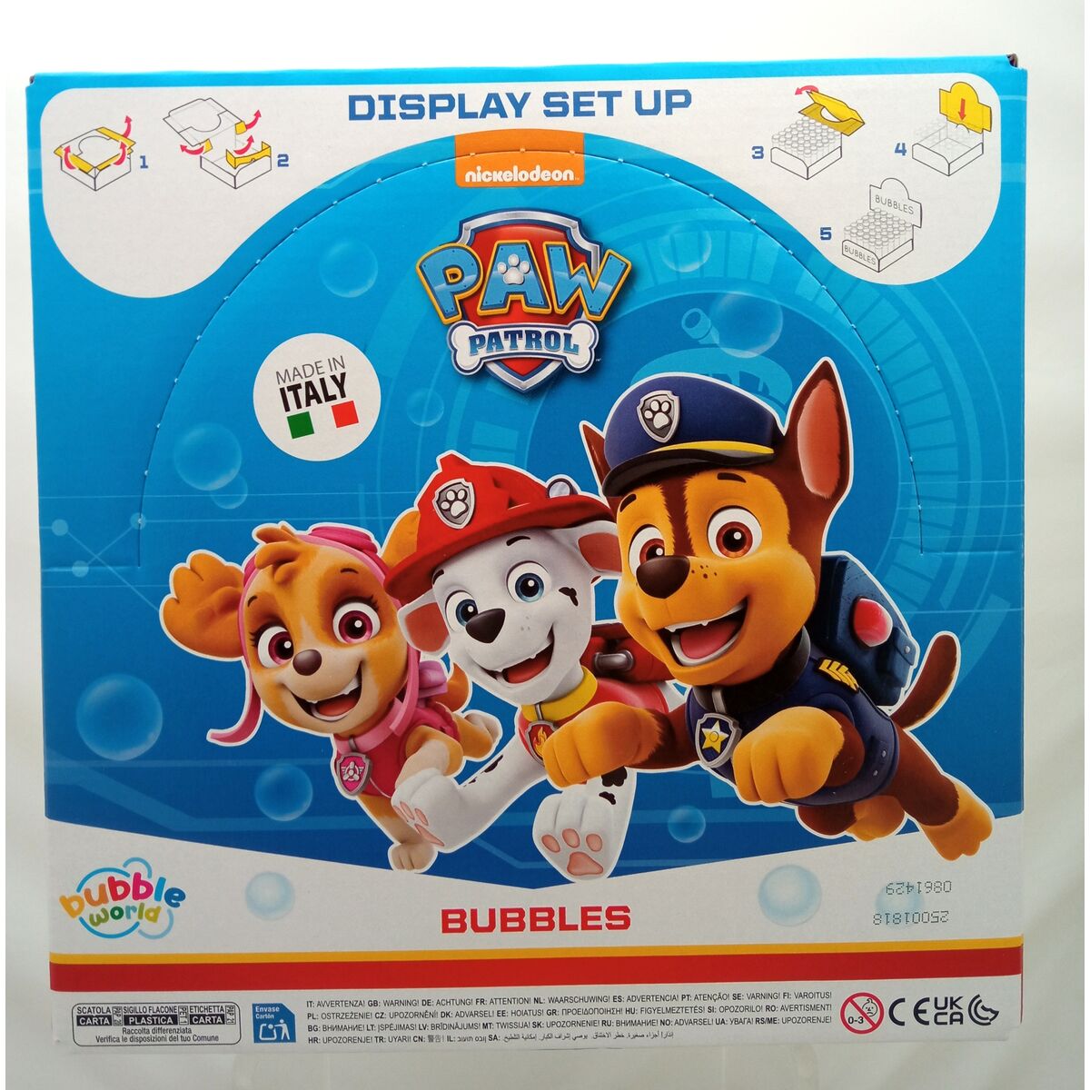 Bubble blower The Paw Patrol 60 ml 3,8 x 11,5 x 3,8 cm (216 Units)