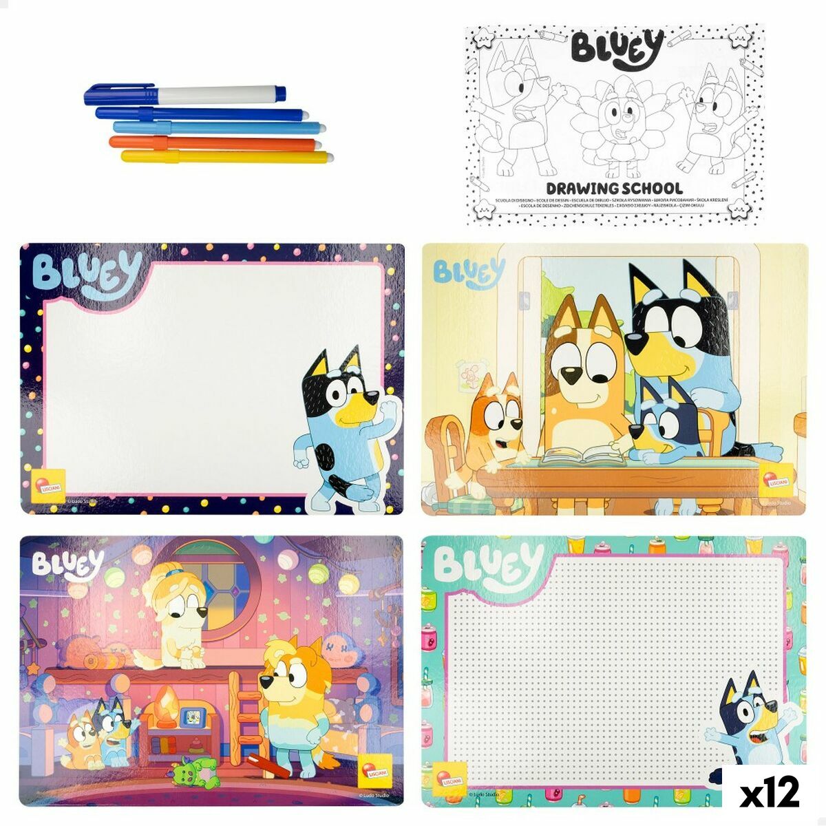 Drawing Set Bluey Pocket Drawing School (12 Units) Drawing Set Bluey Pocket Drawing School (12 Units)