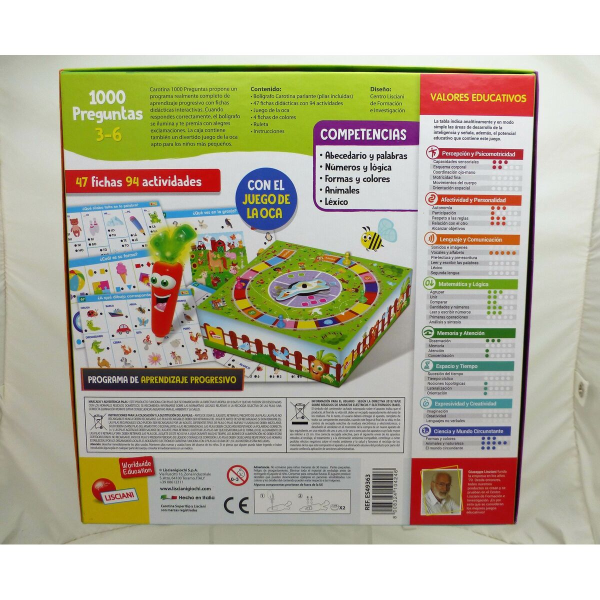 Educational Game Lisciani 1000 preguntas ES 27 x 6 x 27 cm (6 Units)
