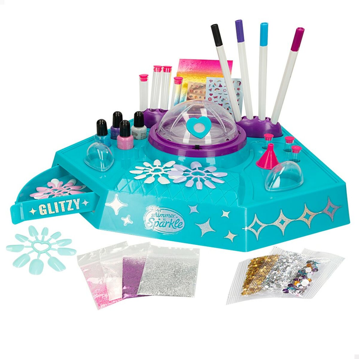 Manicure Set Cra-Z-Art Shimmer ‘n Sparkle 36 x 11 x 27 cm 4 Units Children’s