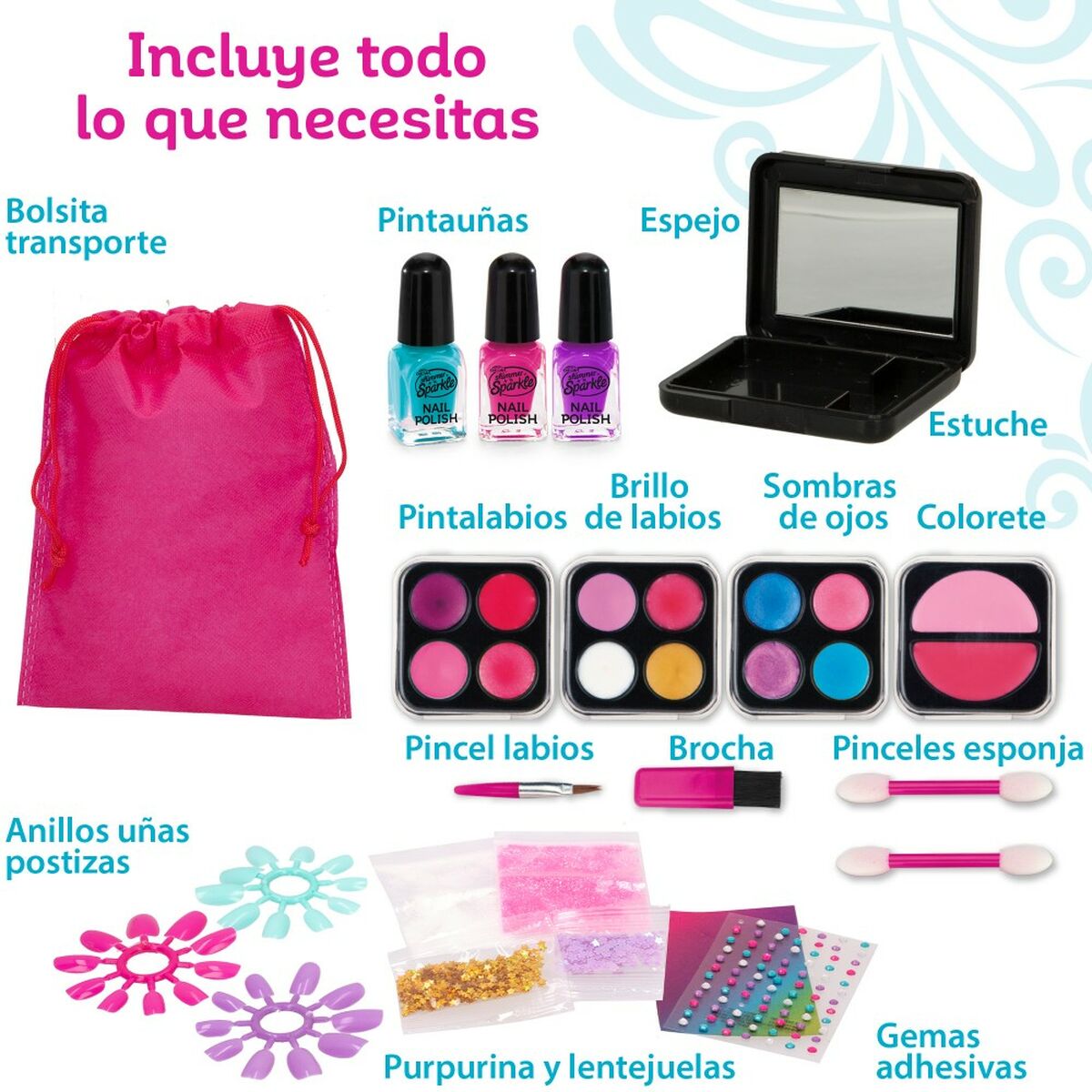 Children’s Make-up Set Cra-Z-Art Shimmer ‘n Sparkle Glam & Go 19 x 16 x 8 cm 4 Units
