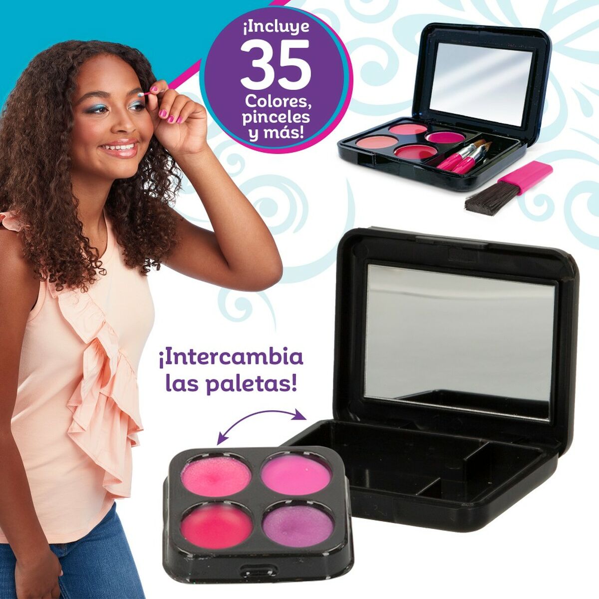 Children’s Make-up Set Cra-Z-Art Shimmer ‘n Sparkle Glam & Go 19 x 16 x 8 cm 4 Units