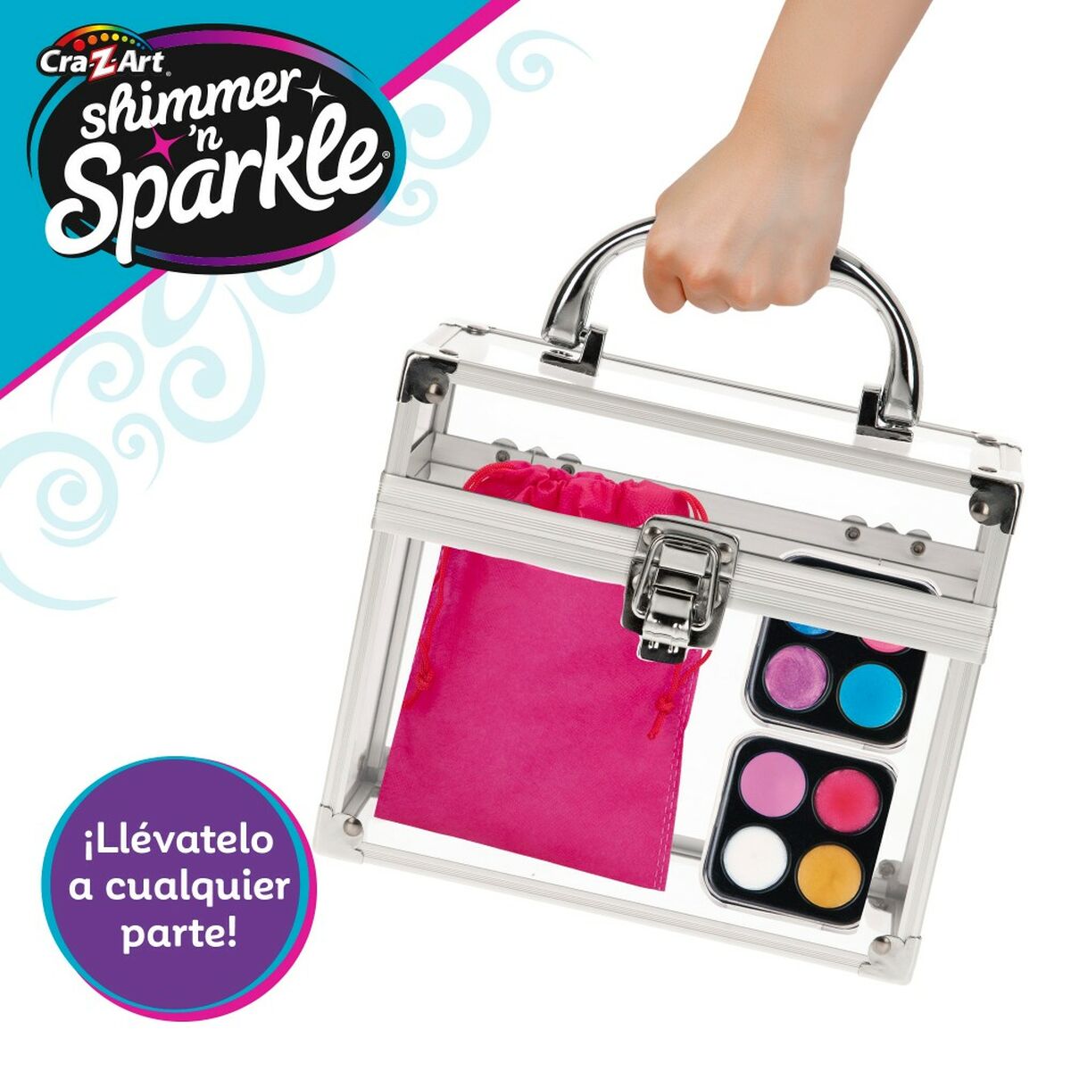 Children’s Make-up Set Cra-Z-Art Shimmer ‘n Sparkle Glam & Go 19 x 16 x 8 cm 4 Units
