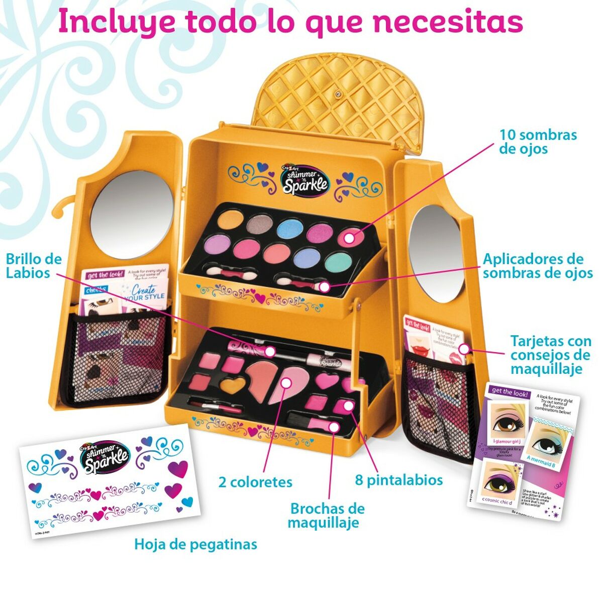 Children’s Make-up Set Cra-Z-Art Shimmer ‘n Sparkle 20,5 x 23,5 x 6,5 cm 4 Units