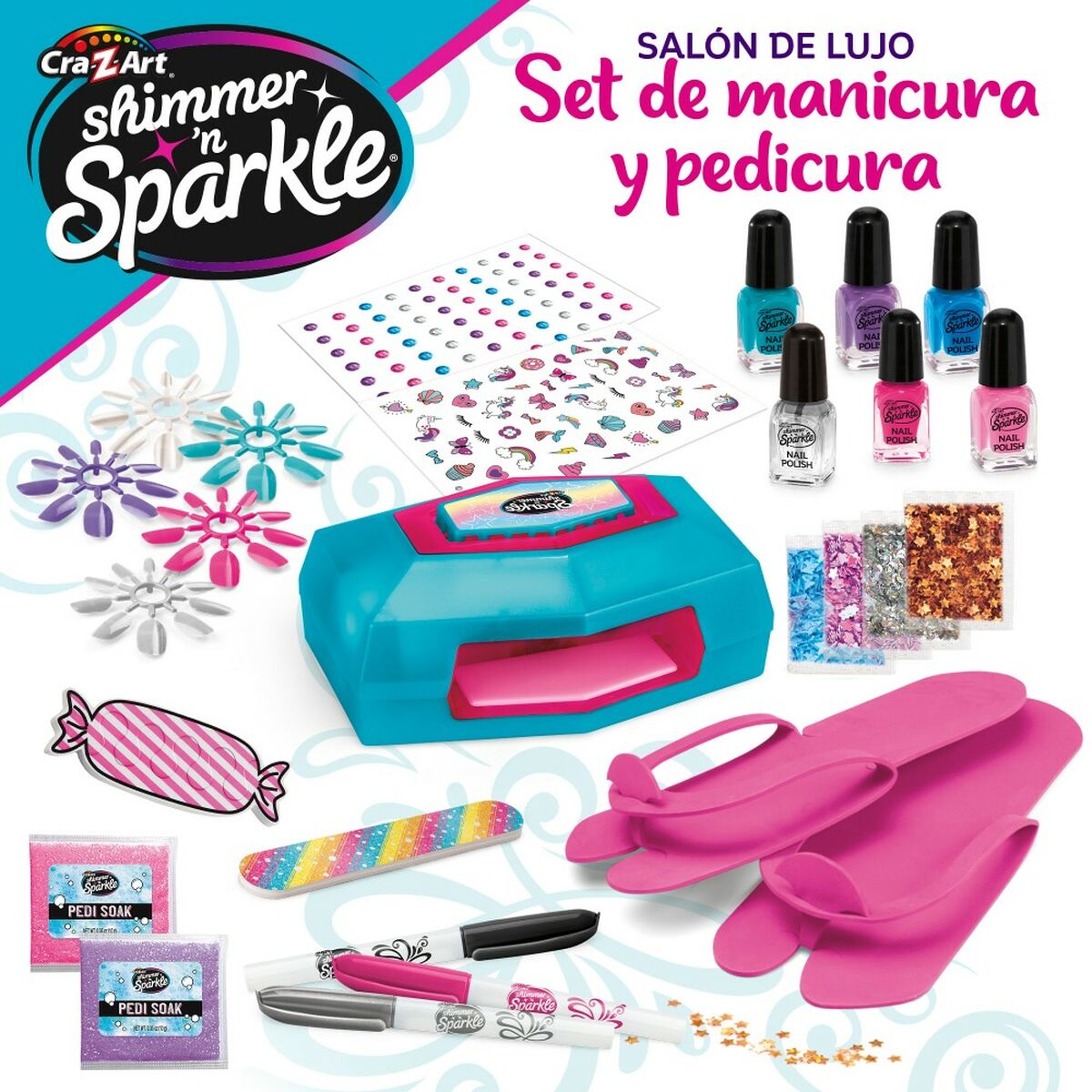 Manicure Set Cra-Z-Art Shimmer ‘n Sparkle Style Deluxe 14 x 6 x 10 cm 4 Units Children’s