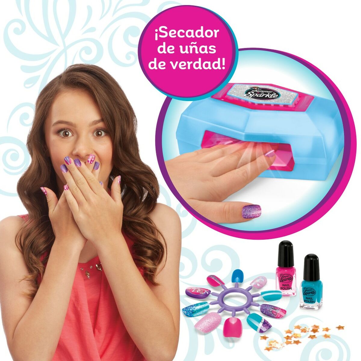 Manicure Set Cra-Z-Art Shimmer ‘n Sparkle Style Deluxe 14 x 6 x 10 cm 4 Units Children’s