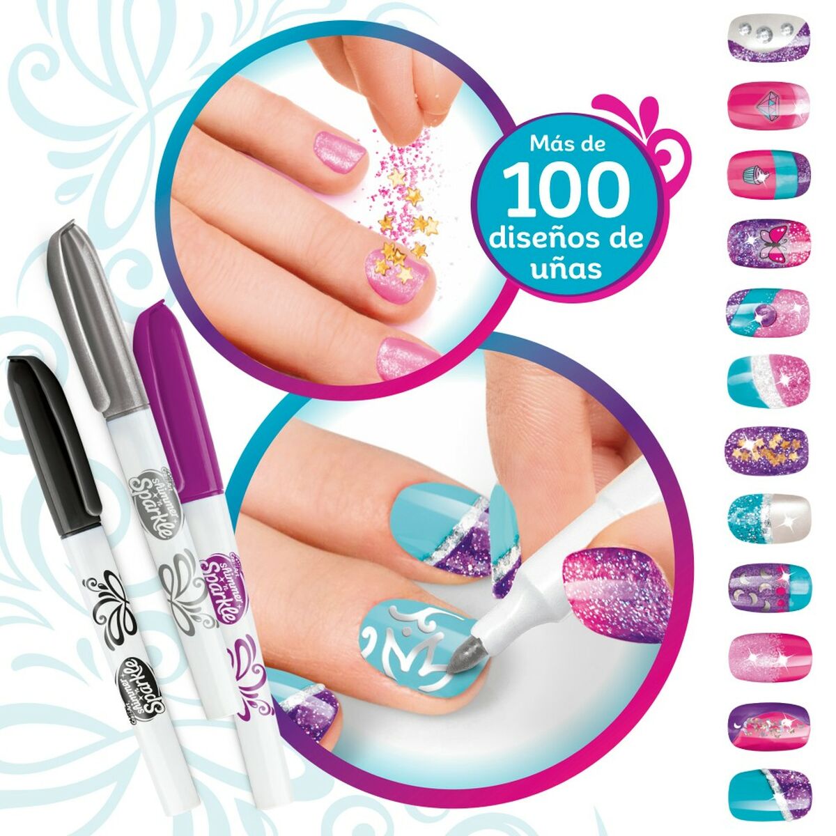 Manicure Set Cra-Z-Art Shimmer ‘n Sparkle Style Deluxe 14 x 6 x 10 cm 4 Units Children’s