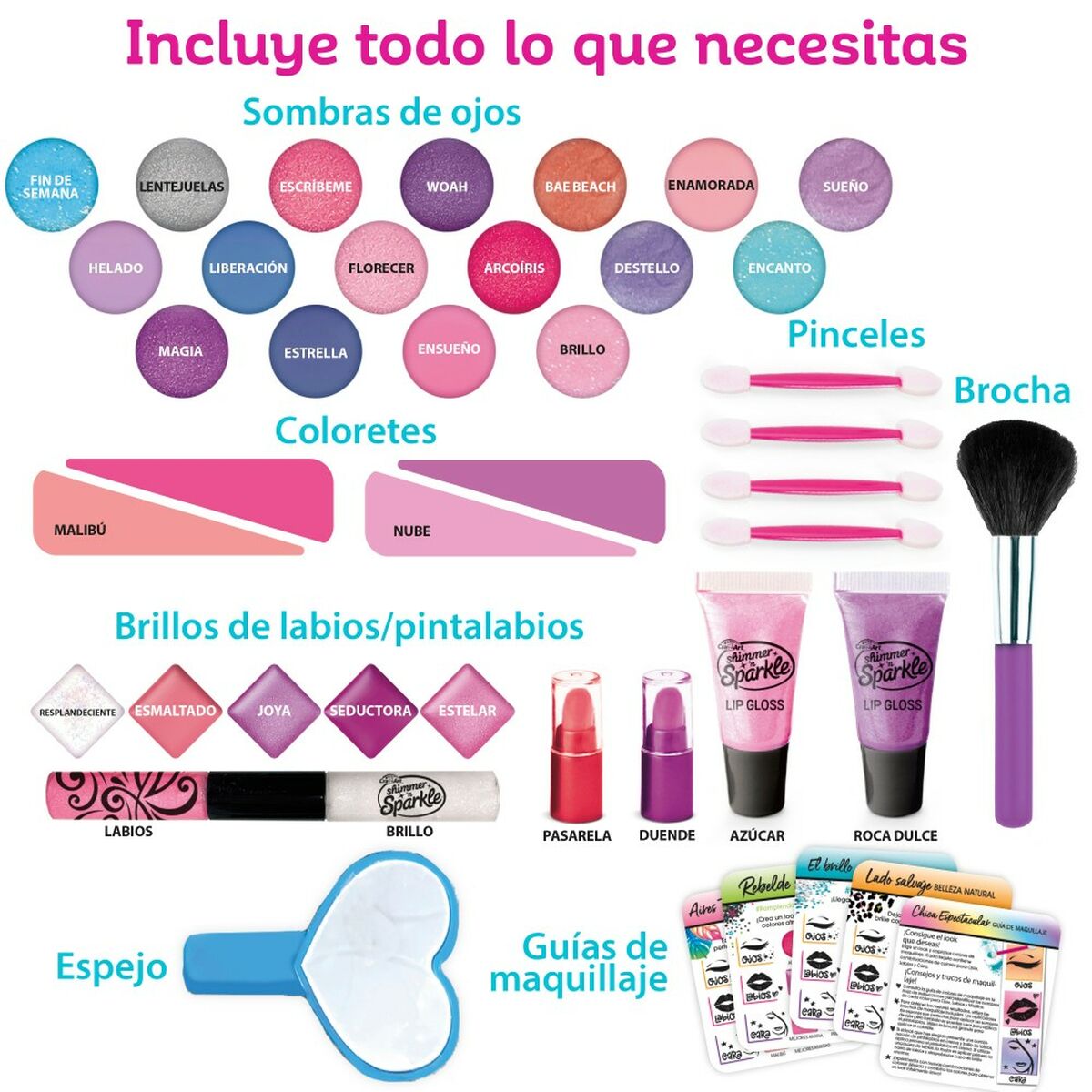 Children’s Make-up Set Cra-Z-Art Shimmer ‘n Sparkle Glitz and Glam 44,5 x 3,5 x 22,5 cm 4 Units