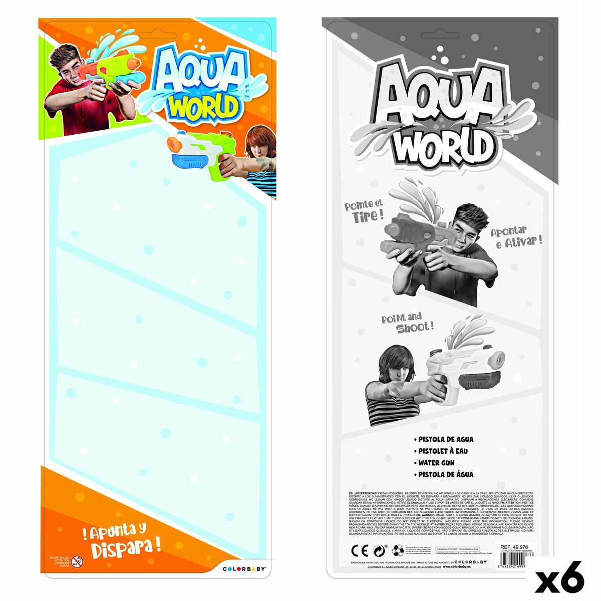 Water Pistol Colorbaby 37,5 x 20 x 5 cm (6 Units) Water Pistol Colorbaby 37,5 x 20 x 5 cm (6 Units)