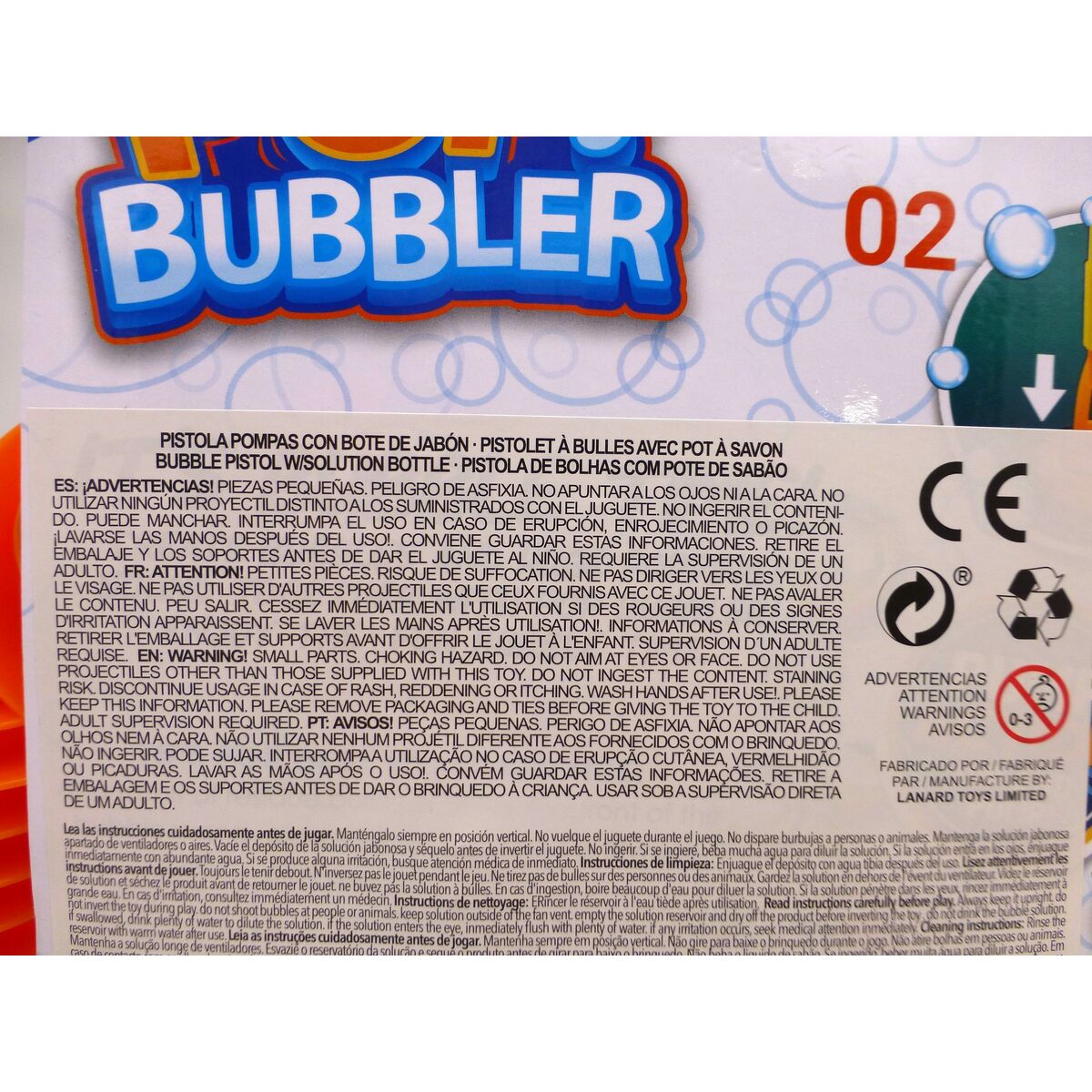 Bubble Blowing Game Lanard 30 x 12 x 3,7 cm (6 Units)