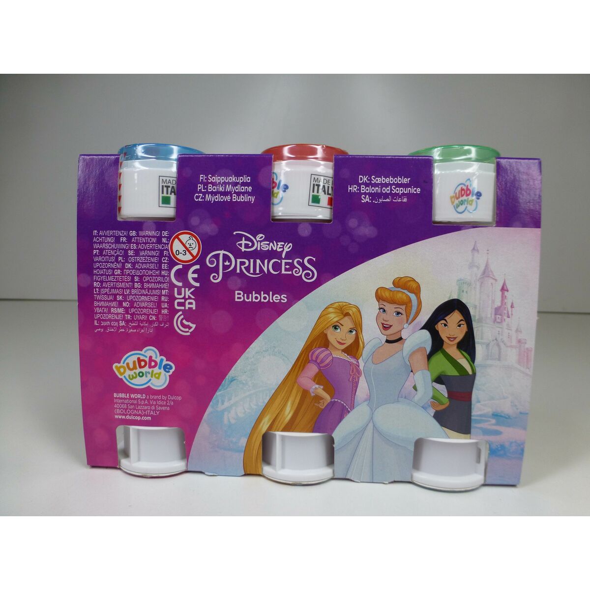 Bubble Blowing Game Disney Princess 3,8 x 11,5 x 3,8 cm (24 Units)