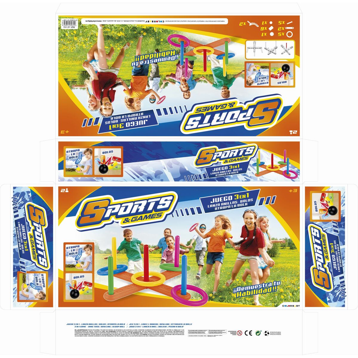 Beach toys set Colorbaby 40,5 x 7 x 40,5 cm (4 Units)