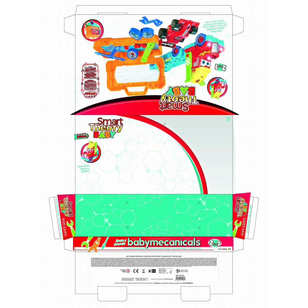 Vehicle Carrier Truck Colorbaby 43 x 23,5 x 10,5 cm (2 Units)