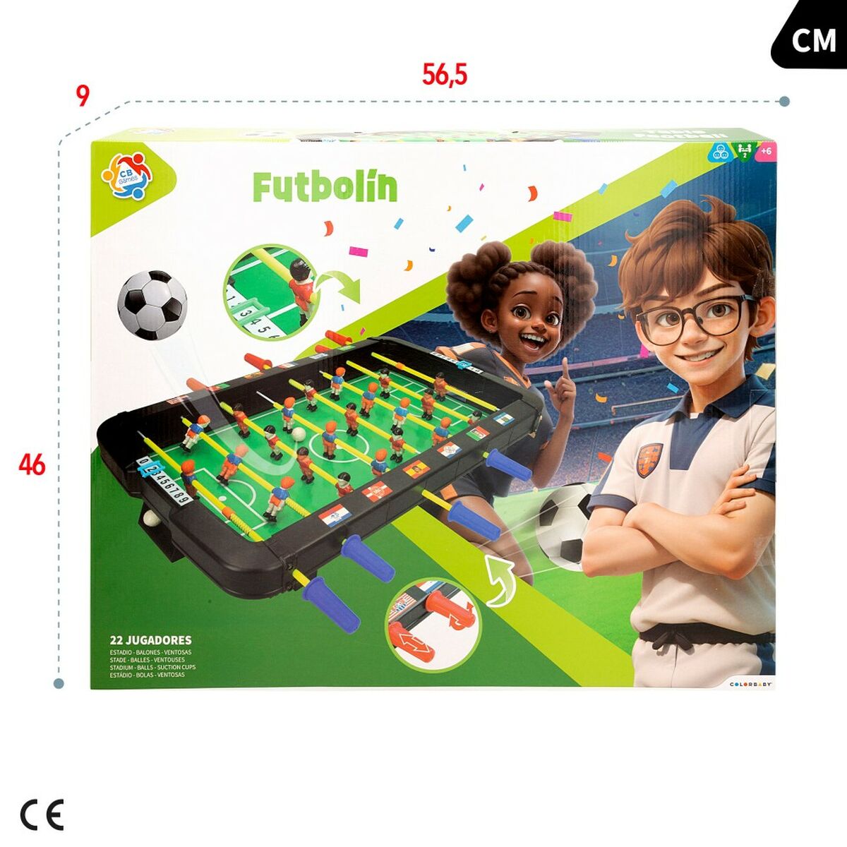 Table-top football CB Games 45 x 8 x 55 cm (2 Units)