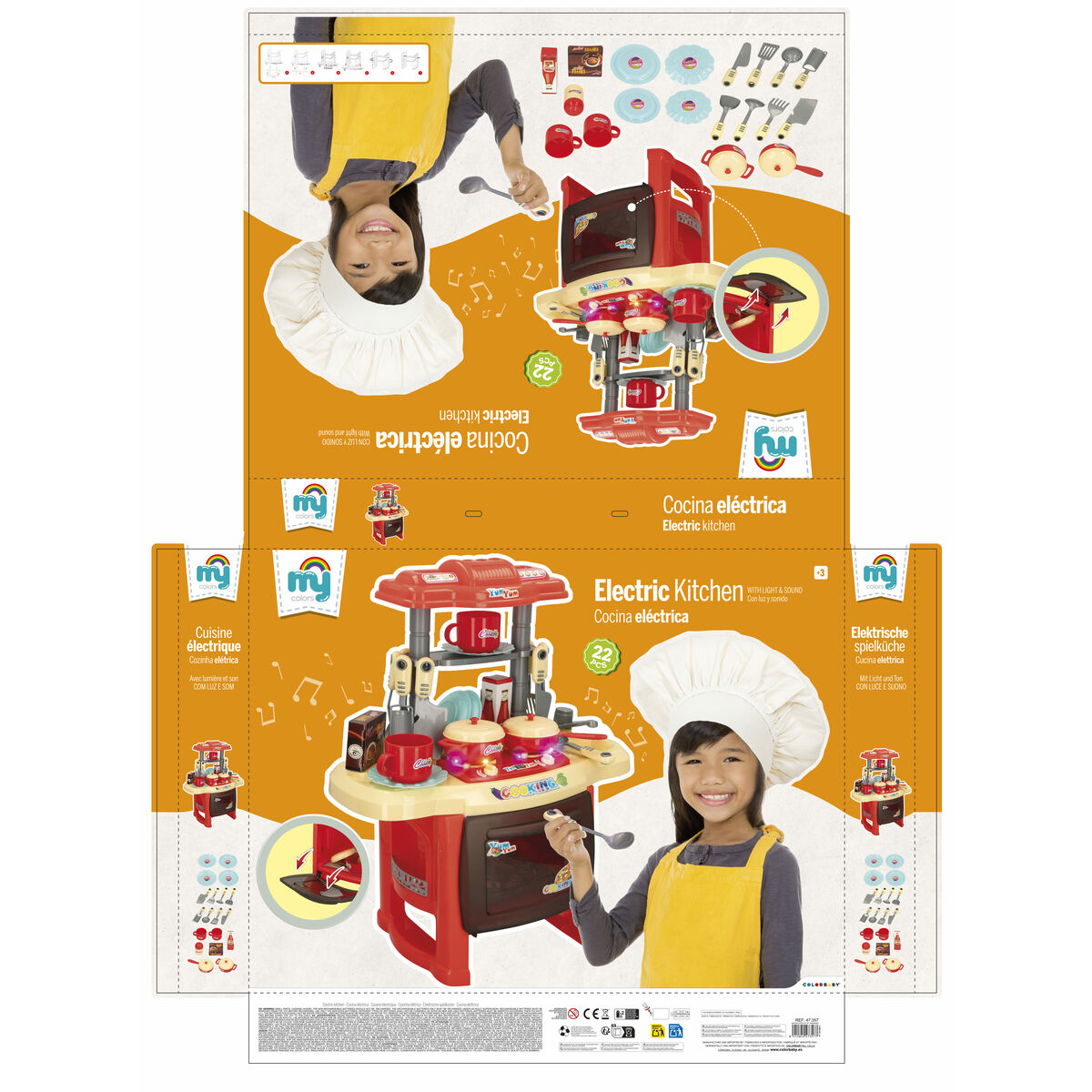Toy kitchen Colorbaby 23 Pieces 37 x 47 x 23 cm