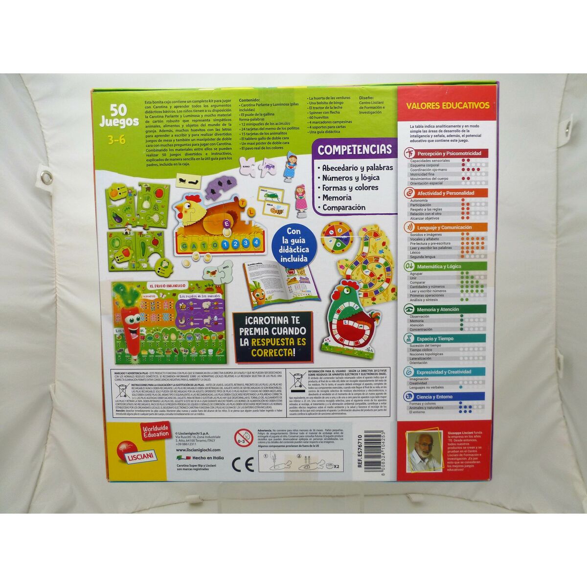 Educational Game Lisciani Carotina Baby 50 Juegos Electric 4,5 x 14,5 x 3,5 cm (6 Units)