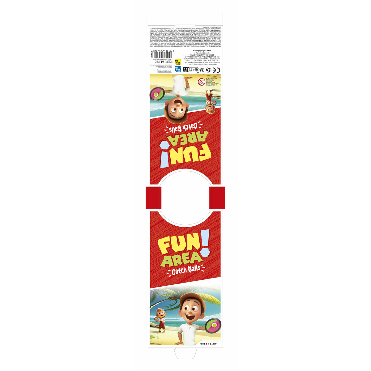 Beach Toy Colorbaby Catch Ball 20 x 2 x 20 cm Velcro (12 Units)