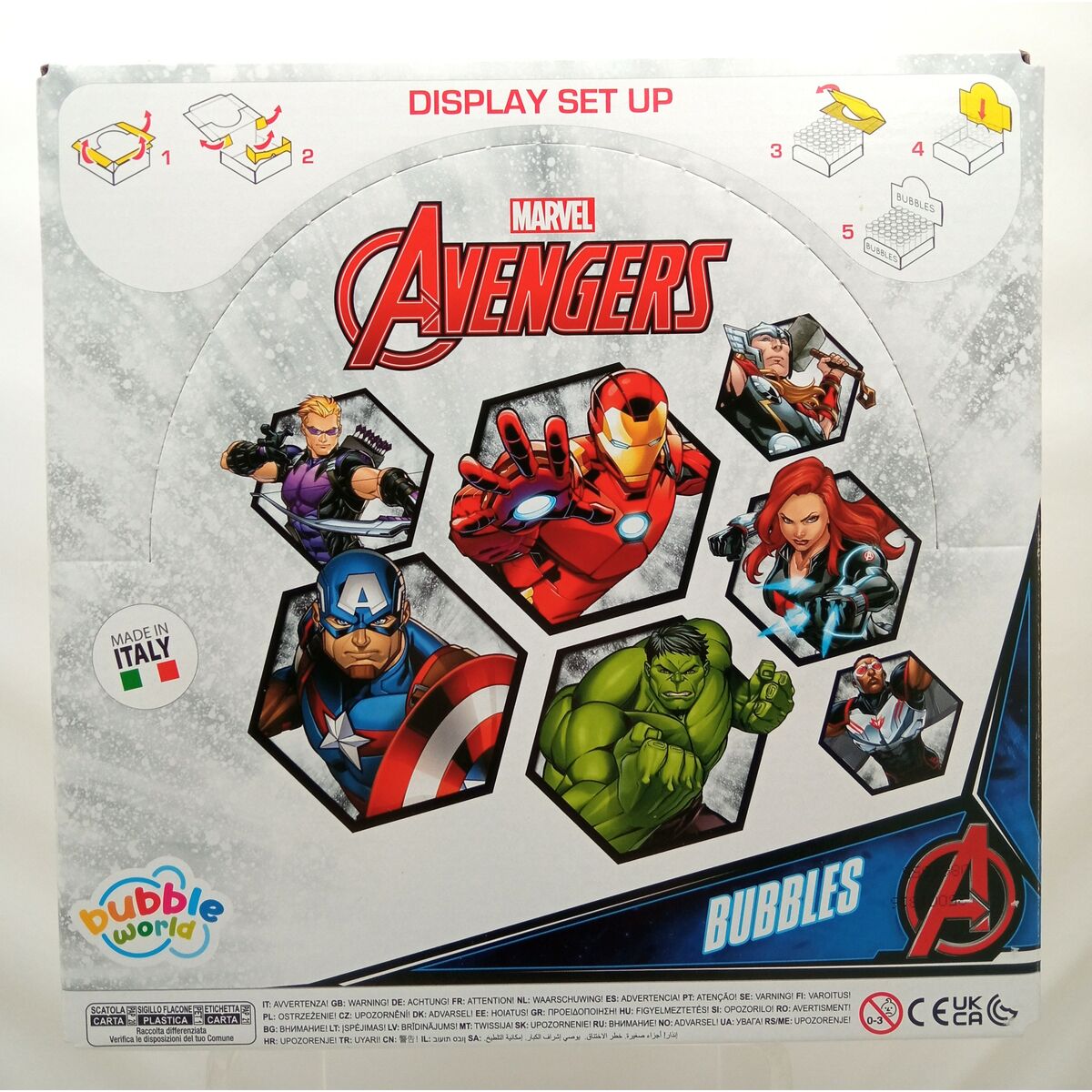 Bubbles set The Avengers 3,8 x 11,5 x 3,8 cm (6 Units)
