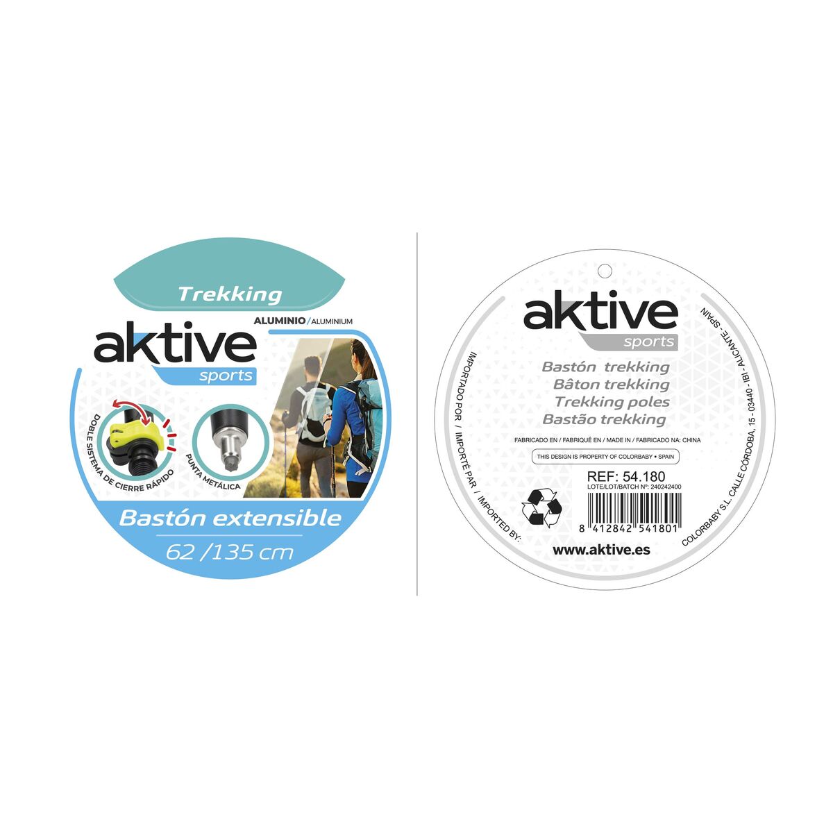 Trekking Stick Aktive 5 x 135 x 4 cm (6 Units)