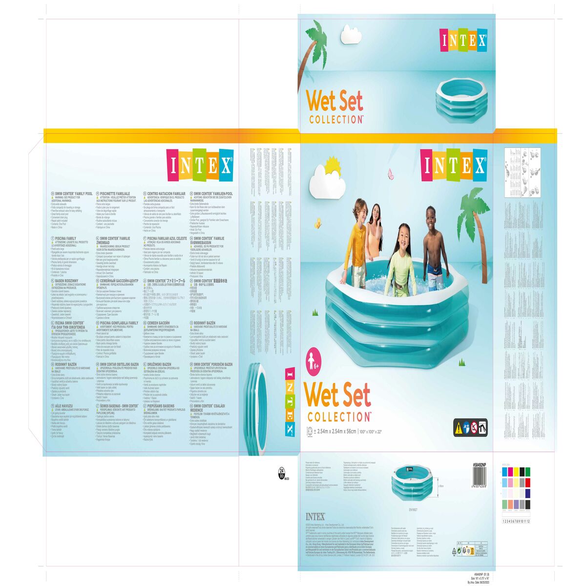 Inflatable pool Intex 254 x 56 x 254 cm (2 Units)