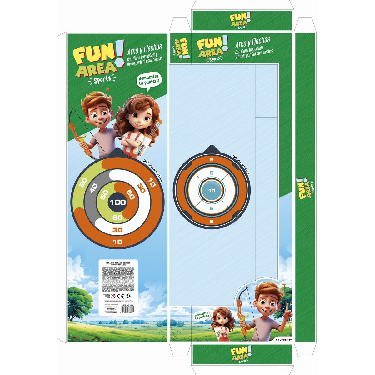 Archery Set with Target Colorbaby 3,5 x 67 x 15 cm (6 Units)