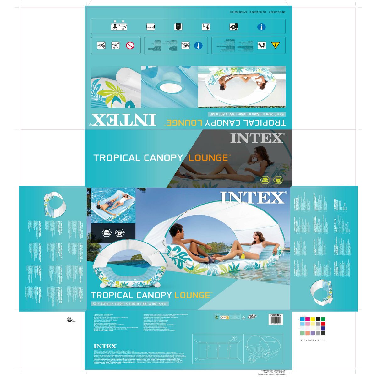 Air mattress Intex 224 x 165 x 150 cm (2 Units)