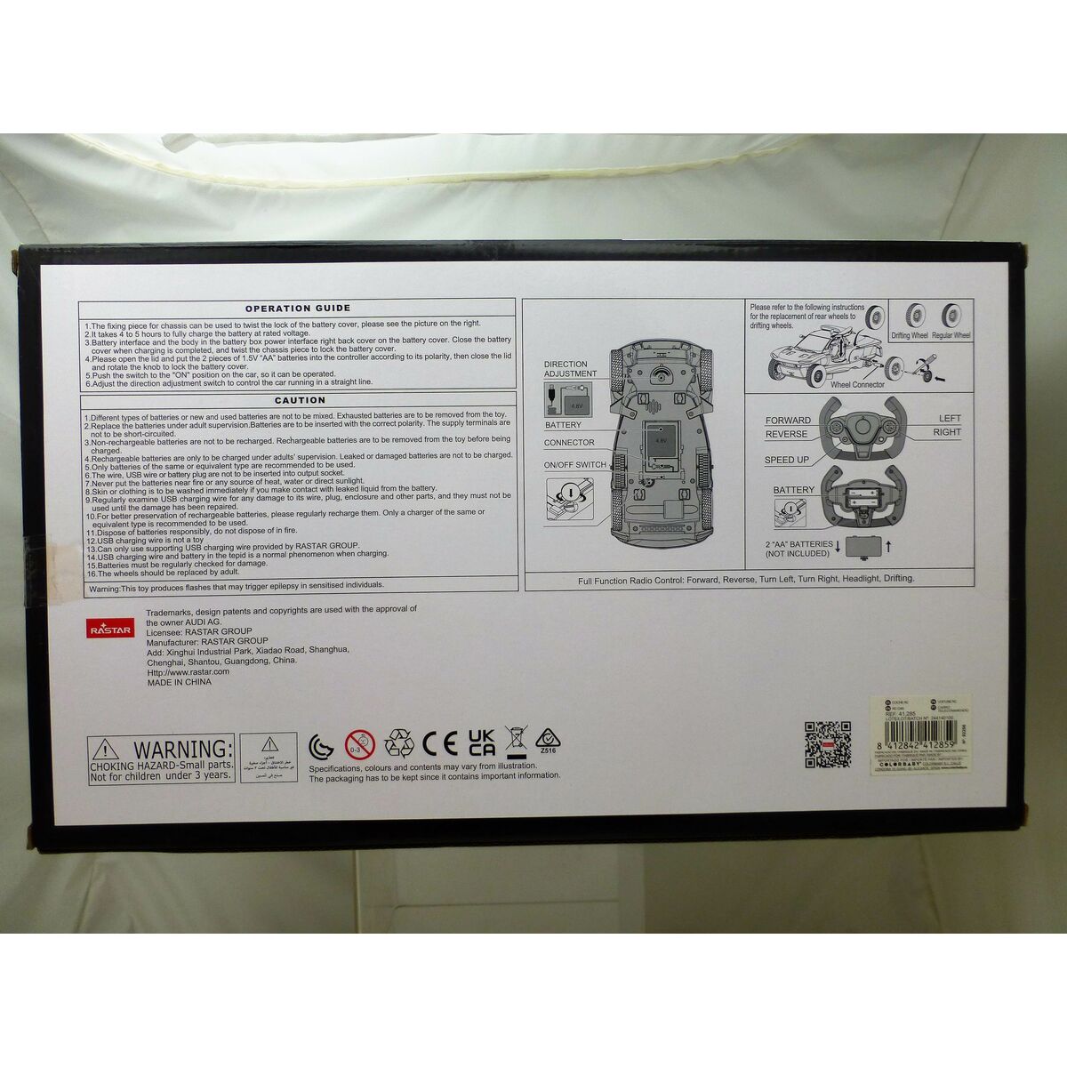 Remote-Controlled Car Audi 1:14 33 x 14 x 16 cm (2 Units)