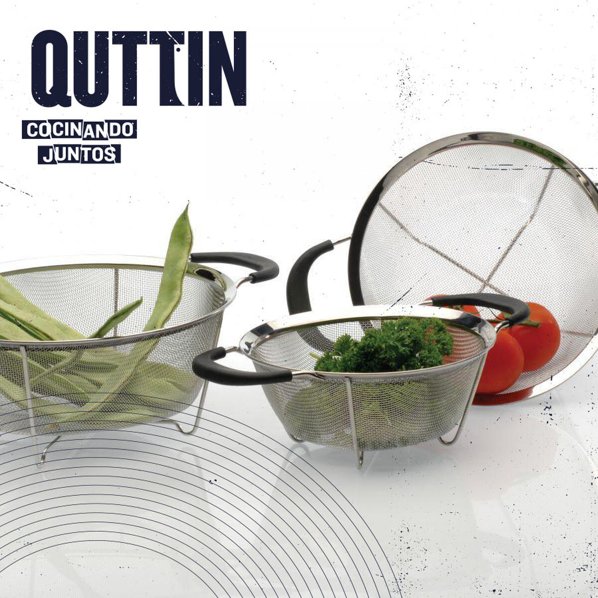 Drainer Quttin Steel 29,5 x 10 cm (12 Units)