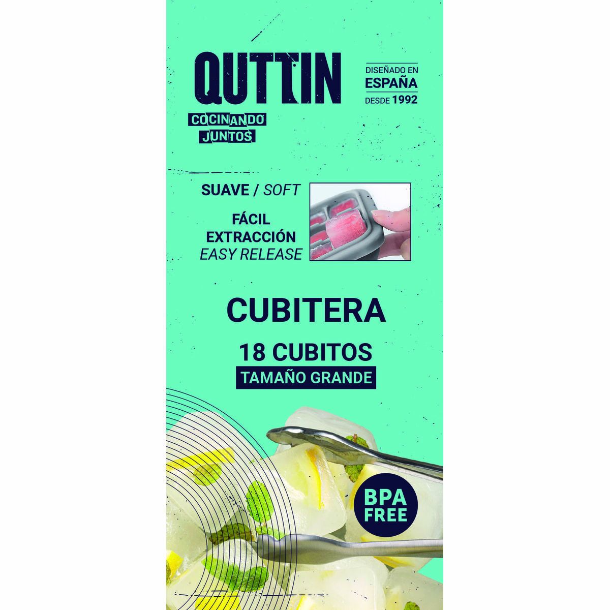 Ice Cube Mould Quttin 23,9 x 12,3 x 3,7 cm (24 Units)