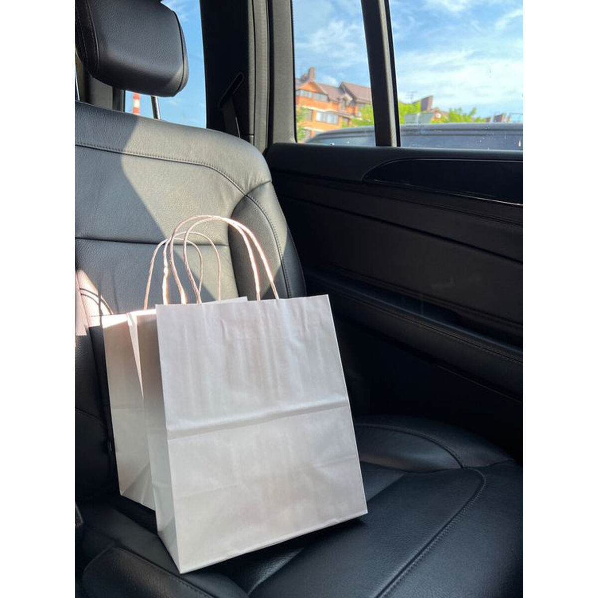 Paper Bag Algon White 20,6 x 11 x 27 cm 3 Pieces (24 Units)