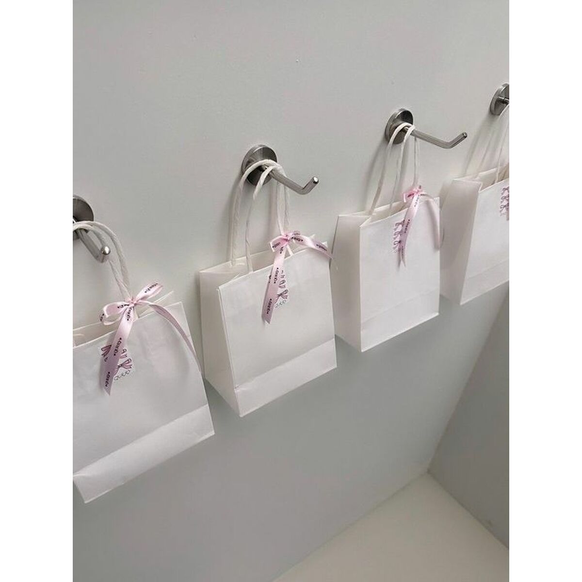 Paper Bag Algon White 20,6 x 11 x 27 cm 3 Pieces (24 Units)