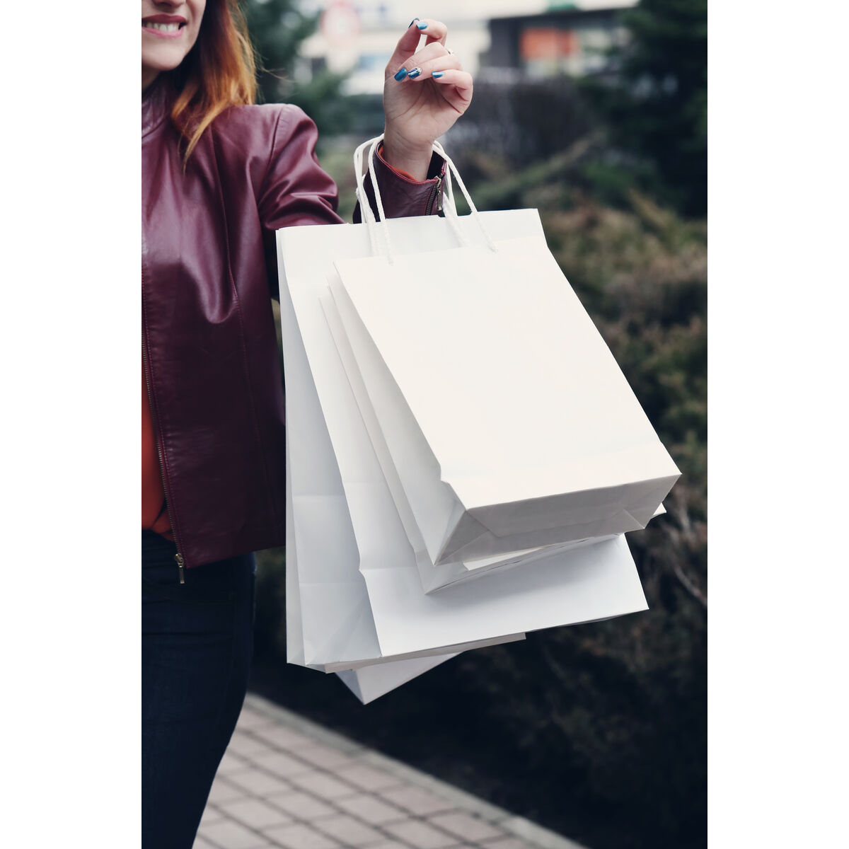 Paper Bag Algon White 20,6 x 11 x 27 cm 3 Pieces (24 Units)