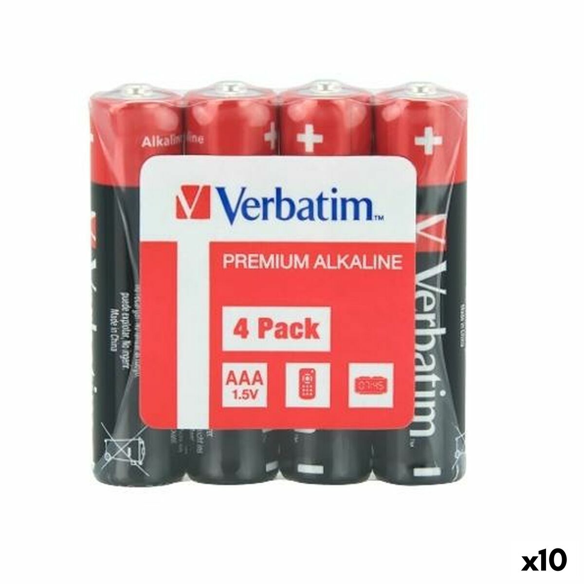 Alkaline Batteries Verbatim 1,5 V LR06 4 Pieces (10 Units) Alkaline Batteries Verbatim 1,5 V LR06 4 Pieces (10 Units)